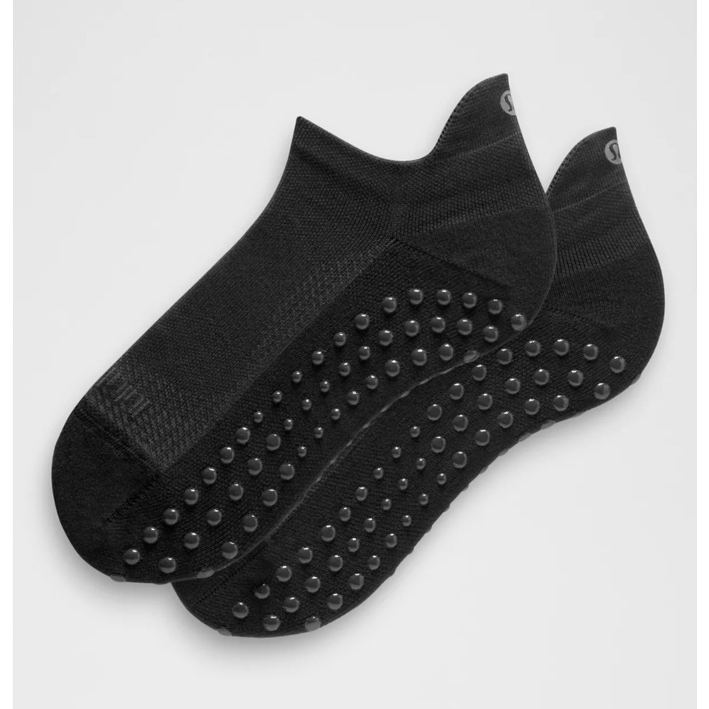 Lululemon Find Your Balance Grip Tab Socks Updated, Black, Size M